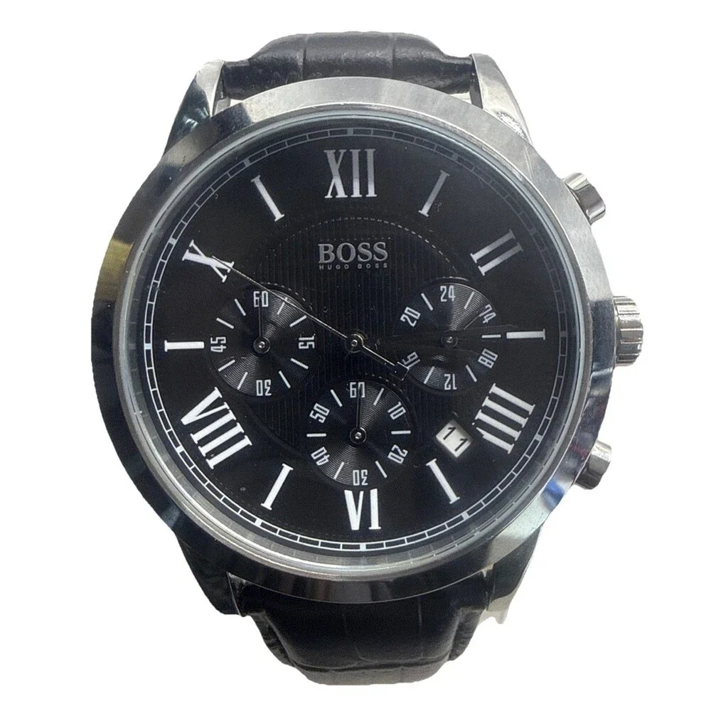 Boss Hugo Boss Ambassador 1512574 Chronograph watch/ Black leather band